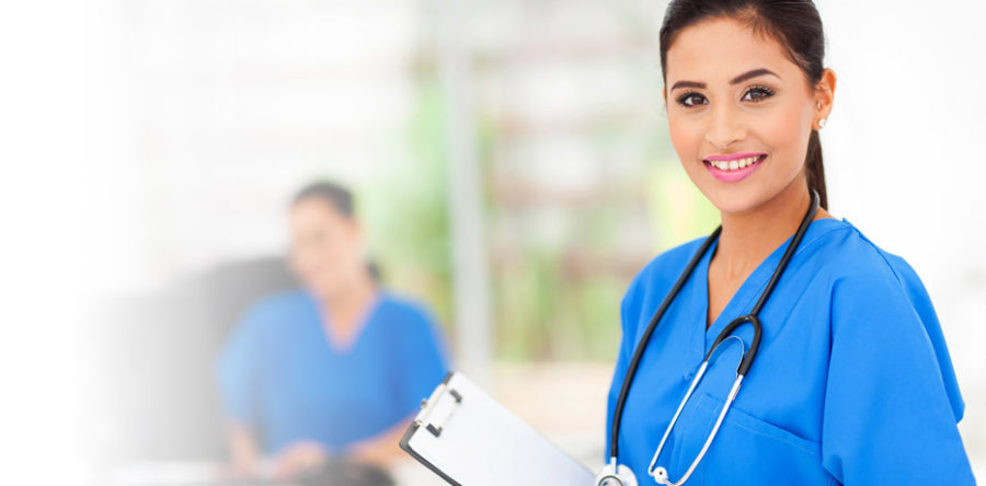 nurse smiling